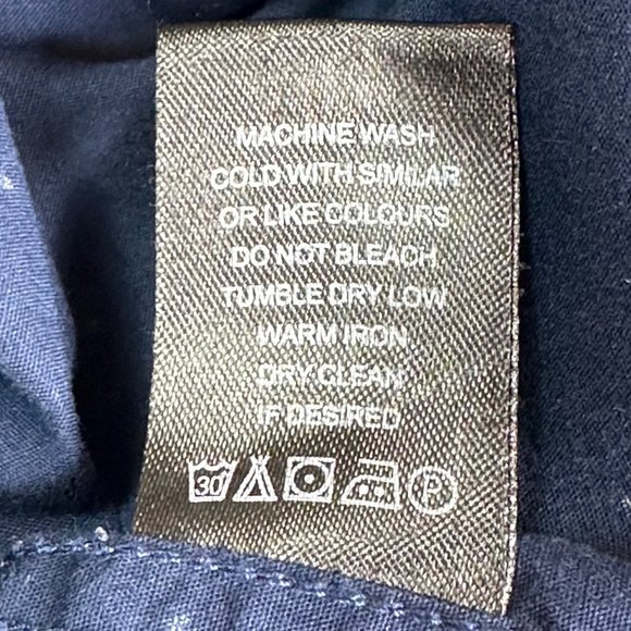 Ricky Singh Shirt Mens Large Slim Fit Blue Short Sleeve Button Front Casual - Picture 9 of 12